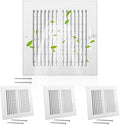 4 Pack Air Ceiling Vent Cover Grille 8"w x 8"h Duct Opening Size, 2 Way Steel by Tandefio