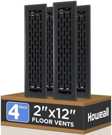 Howeall 2x12 Inches 4 Pack Heavy Duty Walkable Floor Register by Howeall