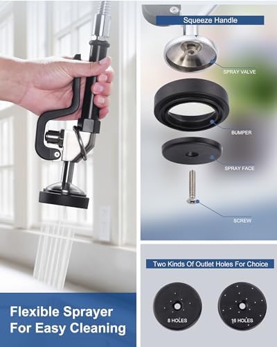 Brushed Nickel Commercial Kitchen Faucet - Image 3