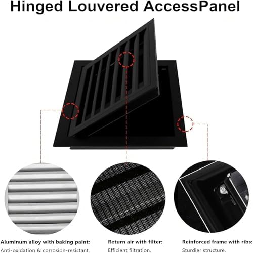 Decorative Wall-Mounted Return Air Grille Vent Cover, Louvered Access Panelm - Image 3