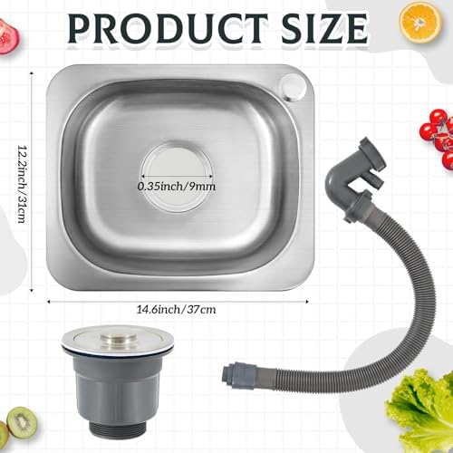 3 Pack Stainless Steel Utility Sink Set - Image 3