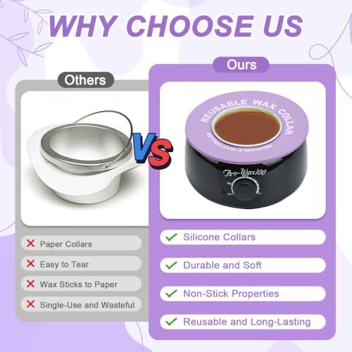 2 PCS Purple Reusable Silicone Wax Collars Fits Most 14-16 Oz - Image 6