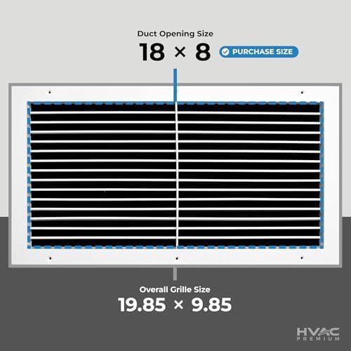18x8 Return & Supply Air Vent Cover Grille - Image 3