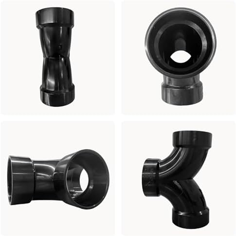 Lesso 4''Double Degree 90 ELBOW ABS pipe fittings Black, 4 Inch - Image 3