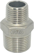 3/4" x 1/2" Male Threaded Reducing Nipple Fitting/Adapter, SS304 Stainless by Megairon