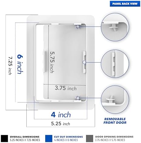4x6 Access Panel for Drywall- Plumbing Access Panel Ceiling Access Panel - Image 2