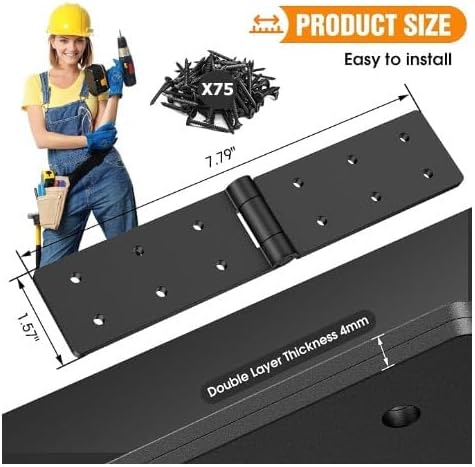 Pisman Heavy Duty Gate Hinges 270° Adjustable, butt folding hinge - Image 7