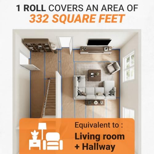 Floor Protection Natural Brown Rosin Paper 24" x 166 ft - Image 3