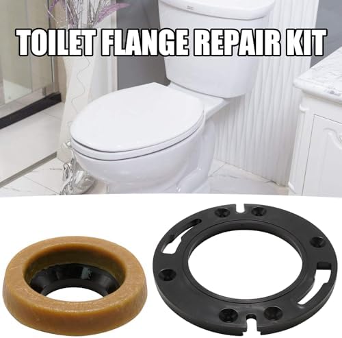 Toilet Flange with Wax Ring, Replacement Kit Includes Bolts PVC Toilet Flange - Image 7