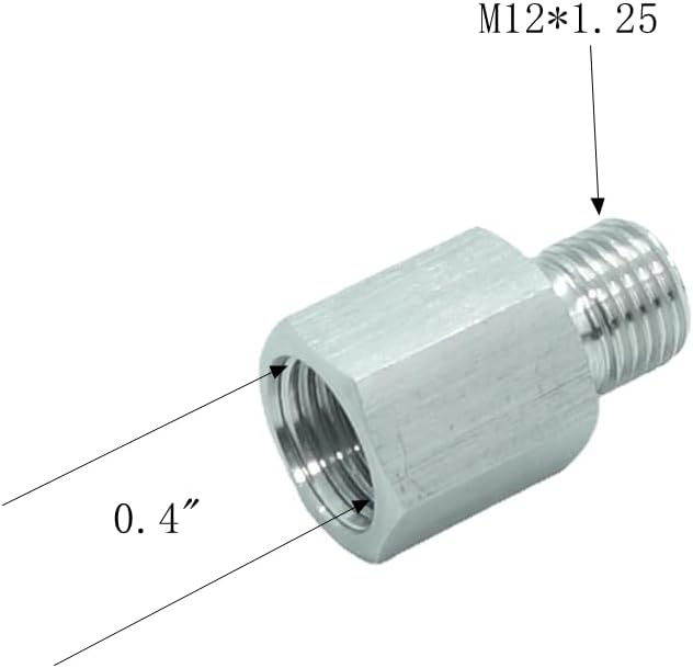 2 Pcs 1/4" NPT Pipe Female X M12X1.25 Male Metric Adapter Fitting Oil Fuel Air - Image 2