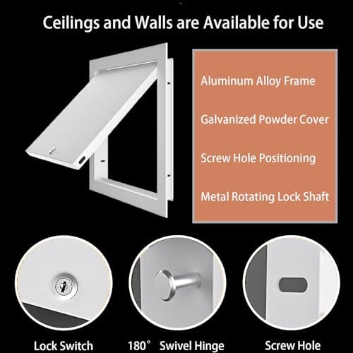 Steel Access Panel Door, Lockable Reinforced Metal Construction - Image 5