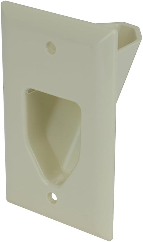 DataComm Electronics 45-0001-LA 1-Gang Recessed Low Voltage Cable Wire Pass by DATACOMM