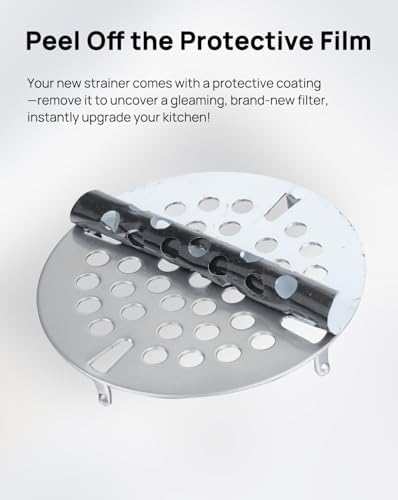 3-1/2" Flat Strainer for Commercial Sink Waste Valve Lever Drain - Image 6