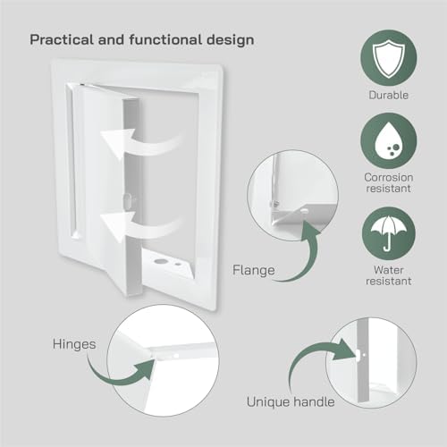 Vent Systems 6'' x 6'' Inch White Metal Access Panel - Image 3
