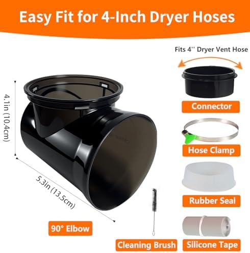 Dryer Vent Hose Connector Kit – 90 Degree Elbow - Image 6