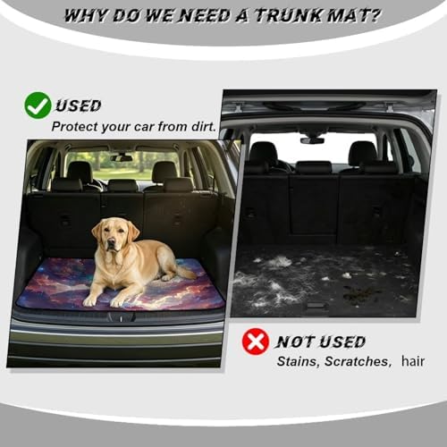 Moon Wolf Howl Dog Car Trunk Mat 29"x39" - Image 4