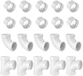 Asterbacks 2 inch Schedule 40 White PVC Pipe Fittings，Including 10 PCS by AsterbacksPlumbingSystem