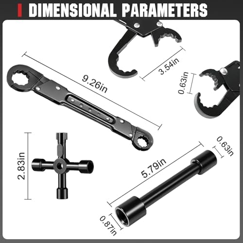 Plumbing Tools Angle Stop Wrench Kit, Ferrule Removal Tool - Image 2