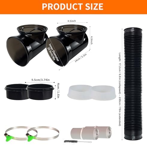 Dryer Vent Hose Connector Kit for Tight Spaces, 90° Elbow - Image 5