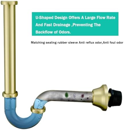 Brass P Trap U-Shape 11/4 inch Sink Drain Pipe - Image 6
