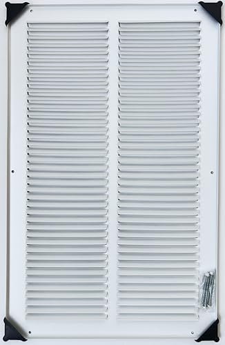 Fits 12x20 Duct Opening Stamped Steel Return Air Grille Vent Cover Grille - Image 3
