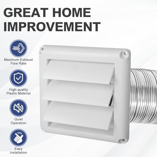 4 Inch Louvered Dryer Vent Cover - Image 3