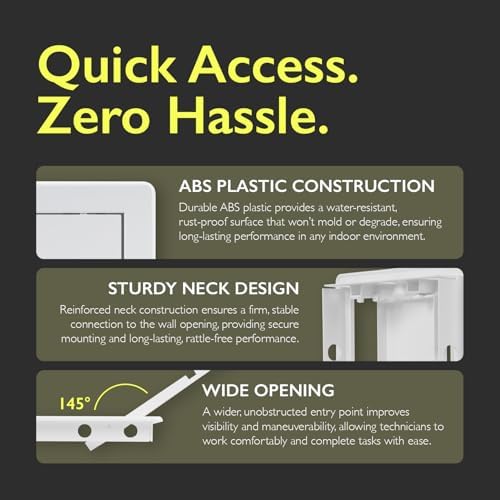 6x6 Access Panel for Drywall and Ceiling – White ABS Plastic Door Panel - Image 5