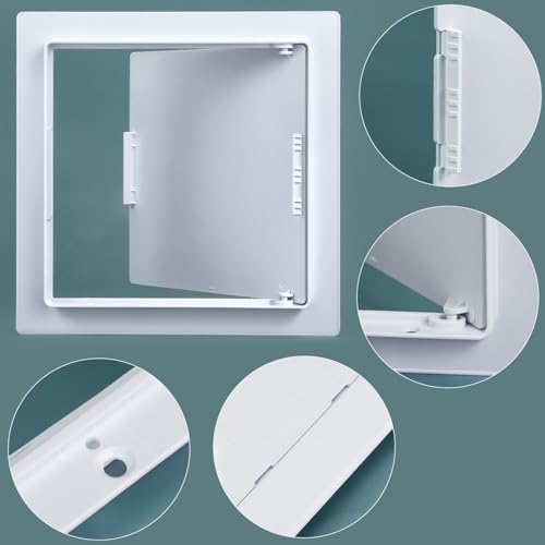 QWORK Access Panel for Drywall, 2 Pack 8 x 8 Inch ABS Plastic Access Door - Image 5