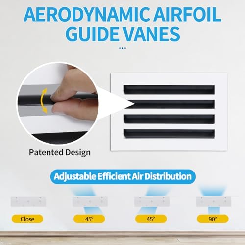 12x8 Modern AC Vent Cover, Decorative Air Vent Register Grille - Image 2