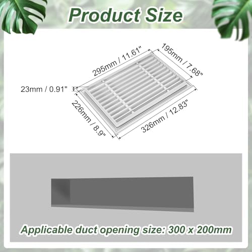 PATIKIL 12x8 Inch Linear Bar Air Vent Grille, Sidewall HVAC Air Supply and - Image 2