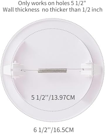 EASY-EXS Access Panel Round 6.5" Spring-Clip Plastic White - Image 2