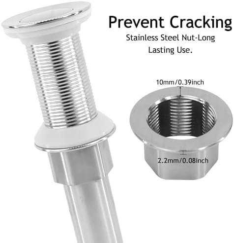 Bathroom Sink Drain, 5 Pack Drain Stopper Without Overflow, Small Cap Pop Up - Image 4