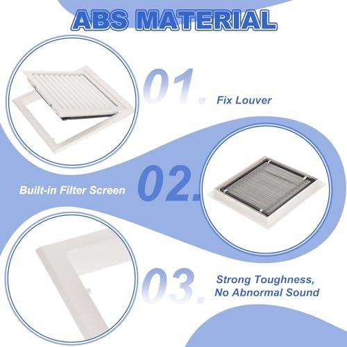 PATIKIL 14x14 Inch Plastic Ventilation Grille, Return Air Vent Cover Removable - Image 3