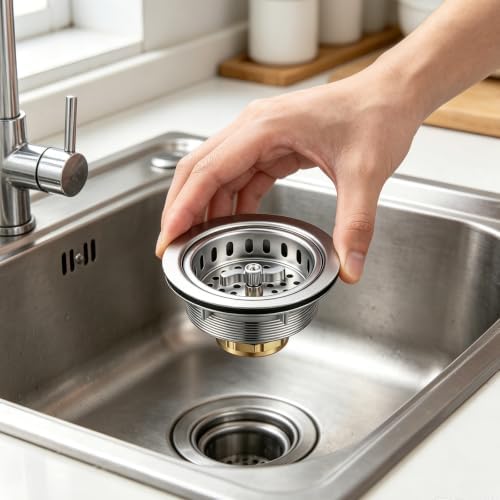 MAISHI 3-1/2 Inch Kitchen Sink Drain Assembly - Image 4