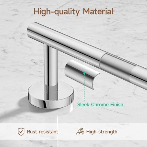 USHOWER Polished Chrome Toilet Paper Holder - Image 4