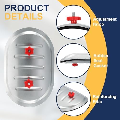 PATIKIL 14" Round Duct Access Door, Duct Maintenance Access Door Galvanized - Image 3