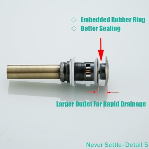 RANDOM Bathroom Vessel Sink Pop Up Drain Stopper - Image 6