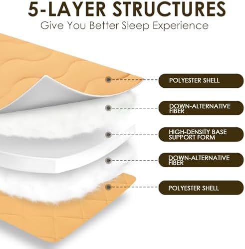 SCHNAUZER HOME Japanese Floor Futon Mattress Twin 3.5" Thick Coffee - Image 3