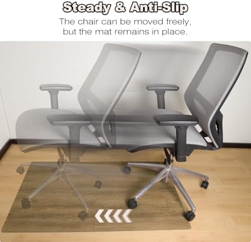 6.5'x10' Wood Grain Vinyl Floor Mat Non-Slip, Easy Clean Vinyl Rug - Image 4