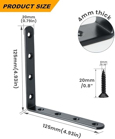 Alise 4Pcs Floating Shelf Brackets - Image 2