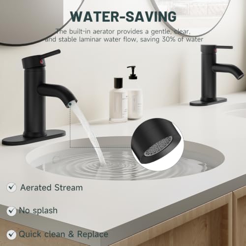 Matte Black Bathroom Faucet for 1 or 3 Holes - Image 6