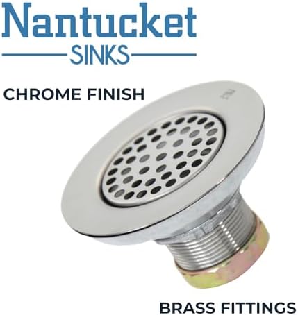 Nantucket Sinks 3 Inch Utility Commercial Sink Grid Drain, Chrome Finish - Image 5