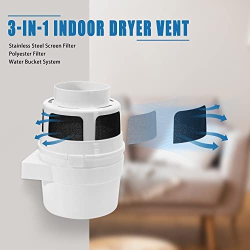 【Upgraded】 3 in 1 Indoor Dryer Vent Kit Lint Trap - Image 3