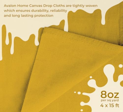 Canvas Drop Cloth for Painting 4x15 feet Pack of 1-8oz Painters Drop Cloths for - Image 6