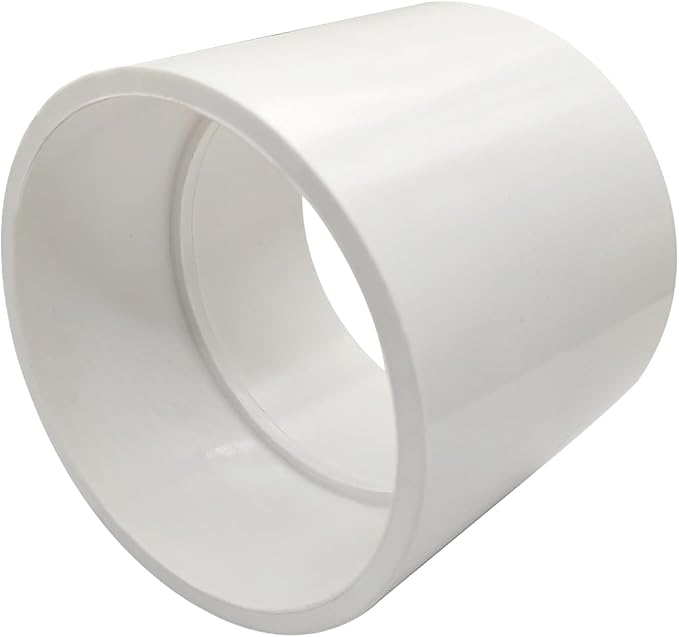 4" PVC Pipe Coupling Slip SCH40 White | Connector Adapter Pipe Fitting - Image 4