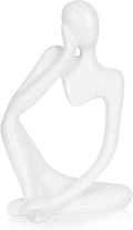 Sandstone Resin Thinker Statue Style Abstract Sculpture, Left | Small Statue by Ozzptuu