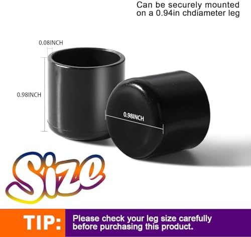 7/8" 8PCS Rubber Chair Leg Covers - Image 2