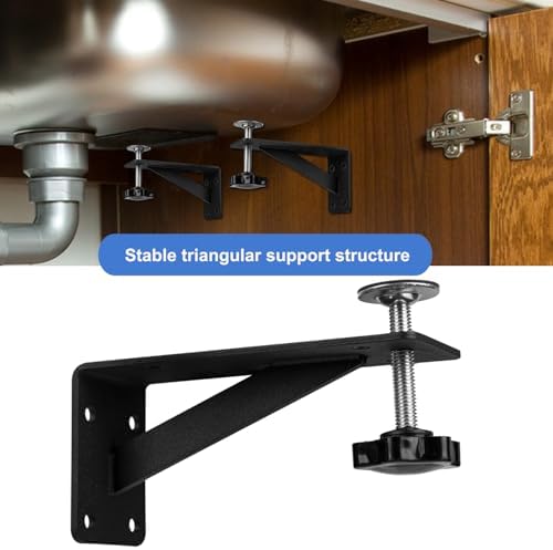2Pcs Undermount Sink Brackets Sink Repair Kit Adjustable Undermount Sink Support - Image 3