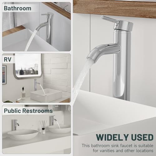 Chrome Bathroom Faucet, Vessel Sink Faucets - Image 5