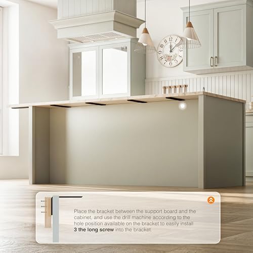 BATODA 10” Countertop Support Steel Brackets, Heavy Duty L Bracket - Image 5